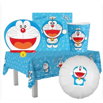 Kit 16 persone Doraemon con palloncino foil