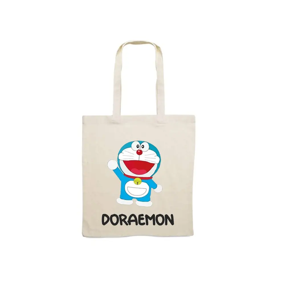 Borsa Shopper Doraemon in Tessuto Personalizzabile 2 pz