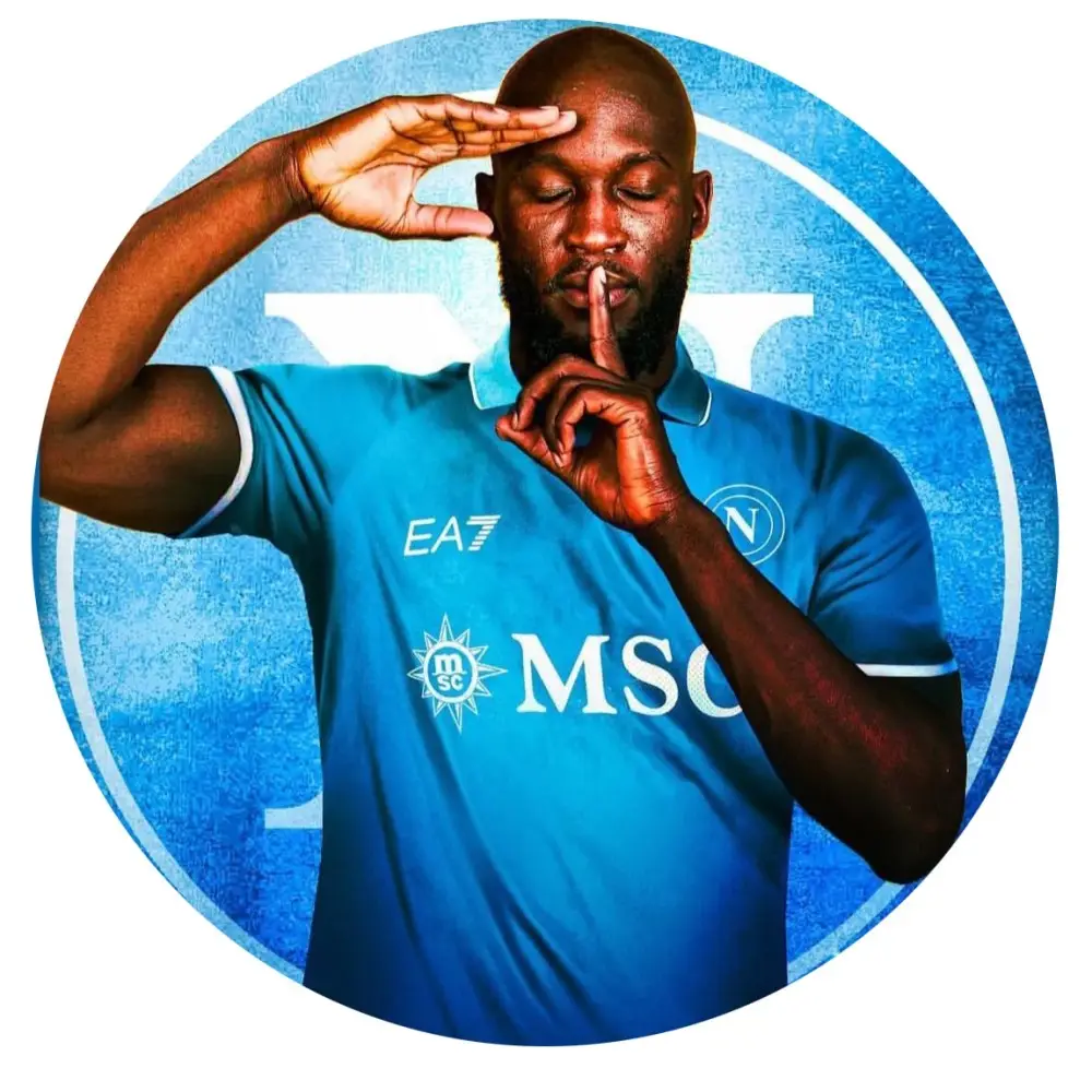 Cialda calcio Napoli Romelu Lukaku personalizzabile