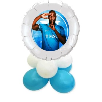 Centrotavola di Palloncini Napoli Lukaku