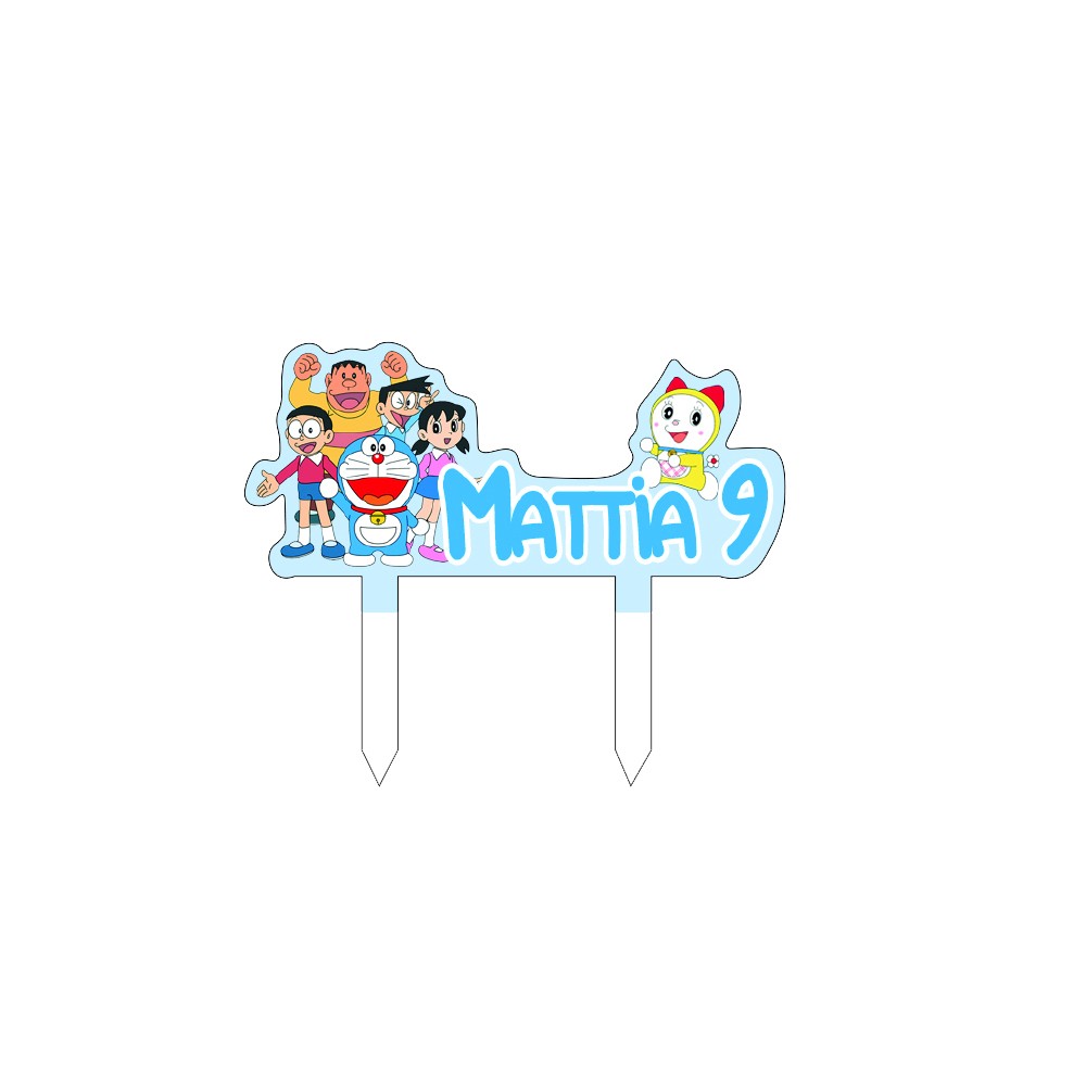 Cake Topper Doraemon Plexiglass