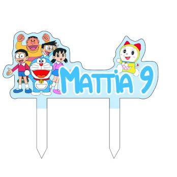 Cake Topper Doraemon Plexiglass