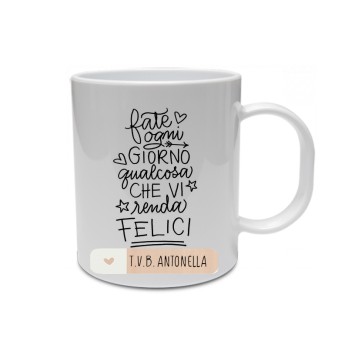 Tazza Personalizzabile con nome felicità
