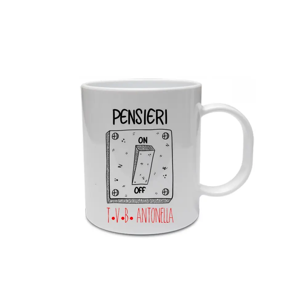 Tazza Personalizzabile "pensieri" con nome