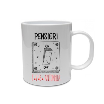 Tazza Personalizzabile "pensieri" con nome