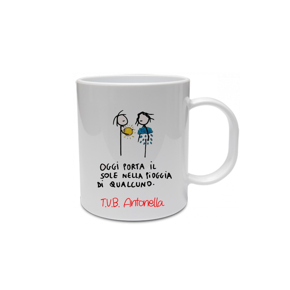 Tazza Personalizzabile "pioggia e sole" con nome