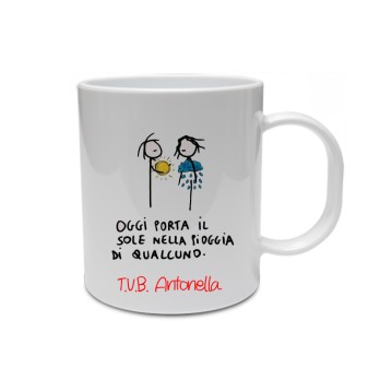 Tazza Personalizzabile "pioggia e sole" con nome