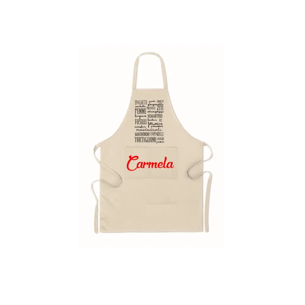 Grembiule in cotone personalizzabile "pasta"