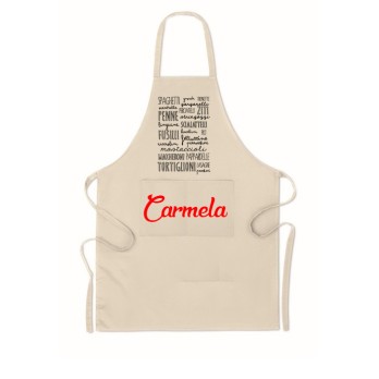 Grembiule in cotone personalizzabile "pasta"
