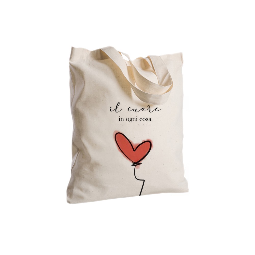 Borsa Shopper in Tessuto Personalizzabile 2 pz cuore