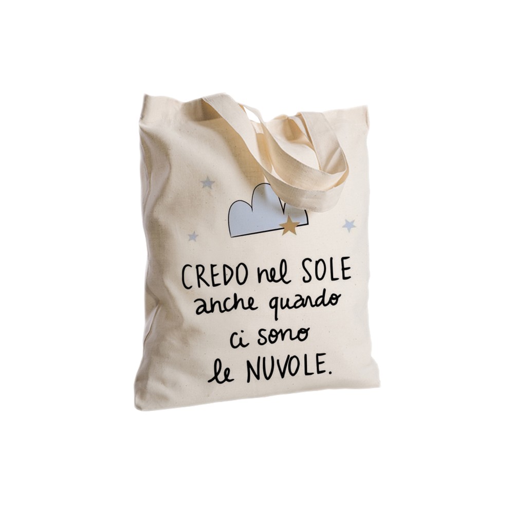 Borsa Shopper in Tessuto Personalizzabile 2 pz sole nuvole