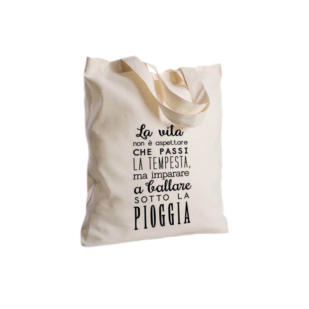 Borsa Shopper in Tessuto Personalizzabile 2 pz pioggia