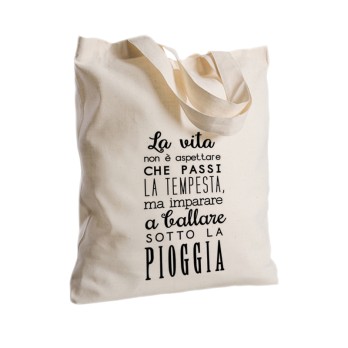 Borsa Shopper in Tessuto Personalizzabile 2 pz pioggia