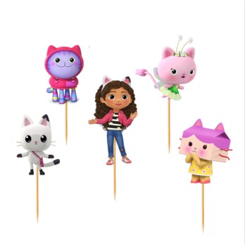 Cake Topper Picks Gabby's Dollhouse - 5pz