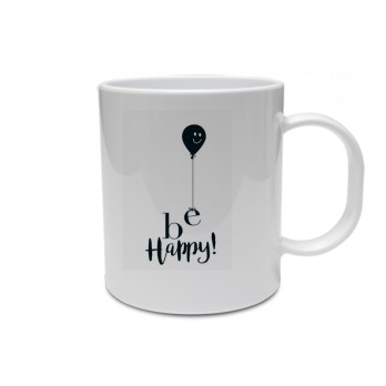 Tazza "be happy" Personalizzabile