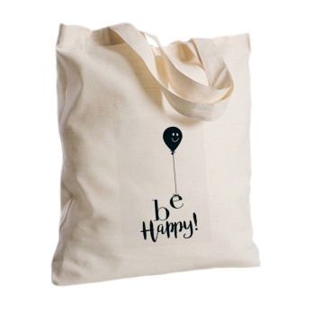 Borsa Shopper 2 pz Be happy con nome