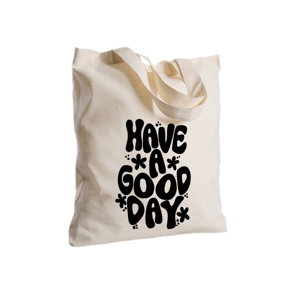 Borsa Shopper in Tessuto 2 pz have a good day