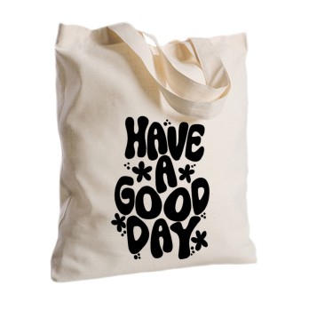 Borsa Shopper in Tessuto 2 pz have a good day