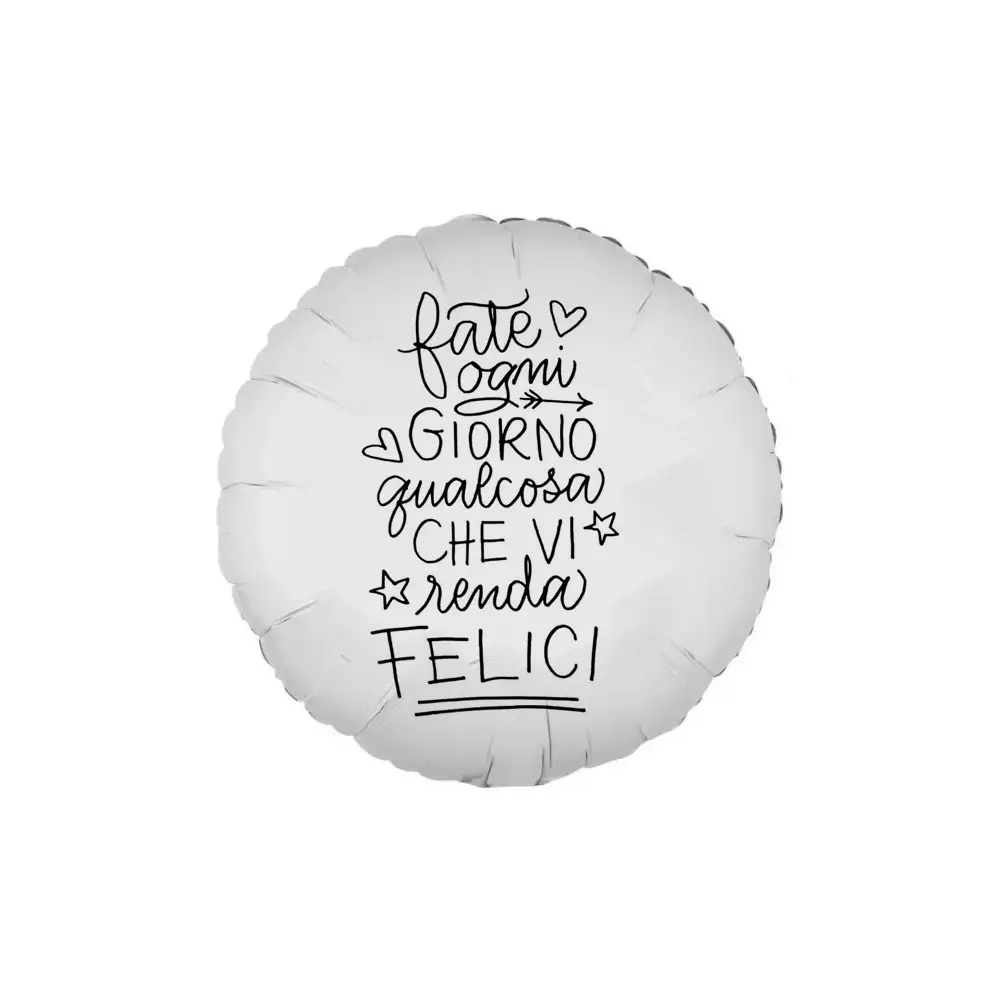 Palloncino foil sulla felicità