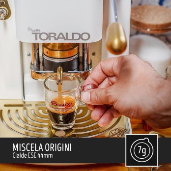 set regalo 1 conf. Cialde da 150 pz Caffè Toraldo Origini + 2 tazzine personalizzabili