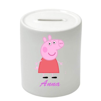Salvadanaio in Ceramica Peppa Pig personalizzabile
