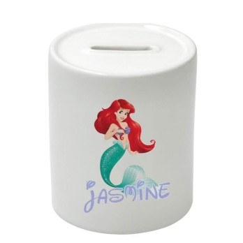 Salvadanaio Sirenetta Ariel personalizzabile