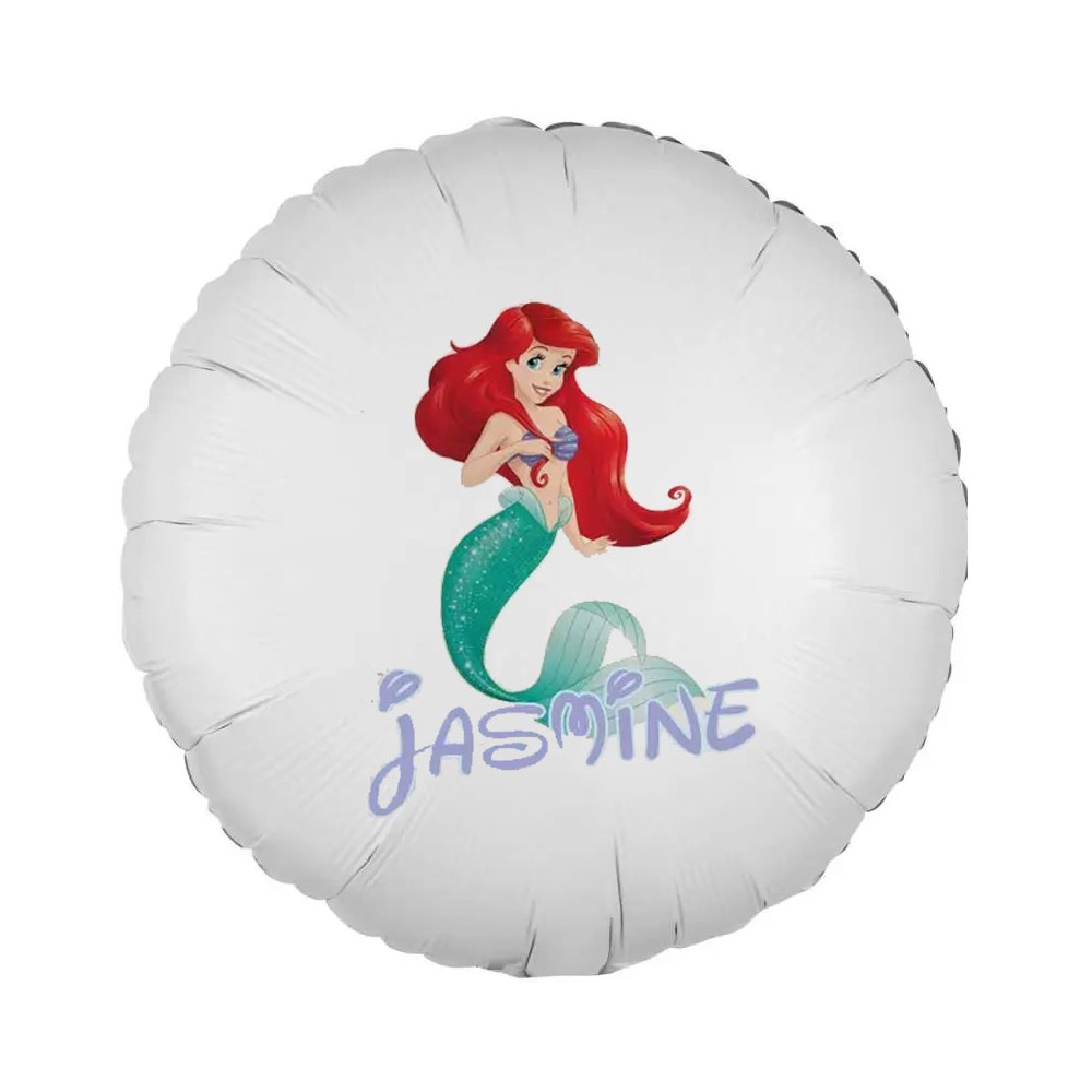 Palloncino foil Sirenetta Ariel personalizzabile - 43 cm