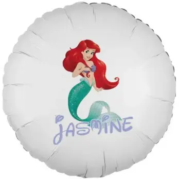 Palloncino foil Sirenetta Ariel personalizzabile - 43 cm
