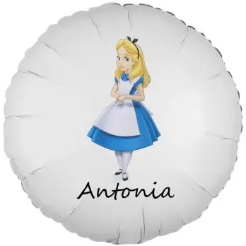 Palloncino foil Alice nel paese delle meraviglie personalizzabile - 43 cm