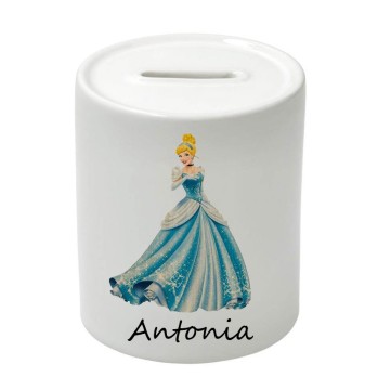 Salvadanaio in Ceramica Cenerentola personalizzabile