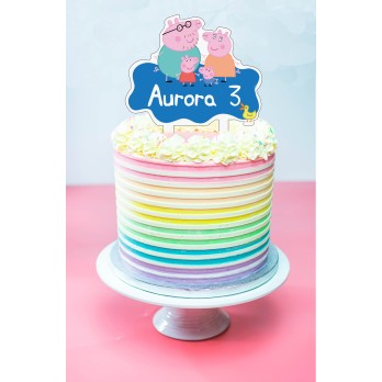 Cake Topper in Plexiglass Peppa Pig