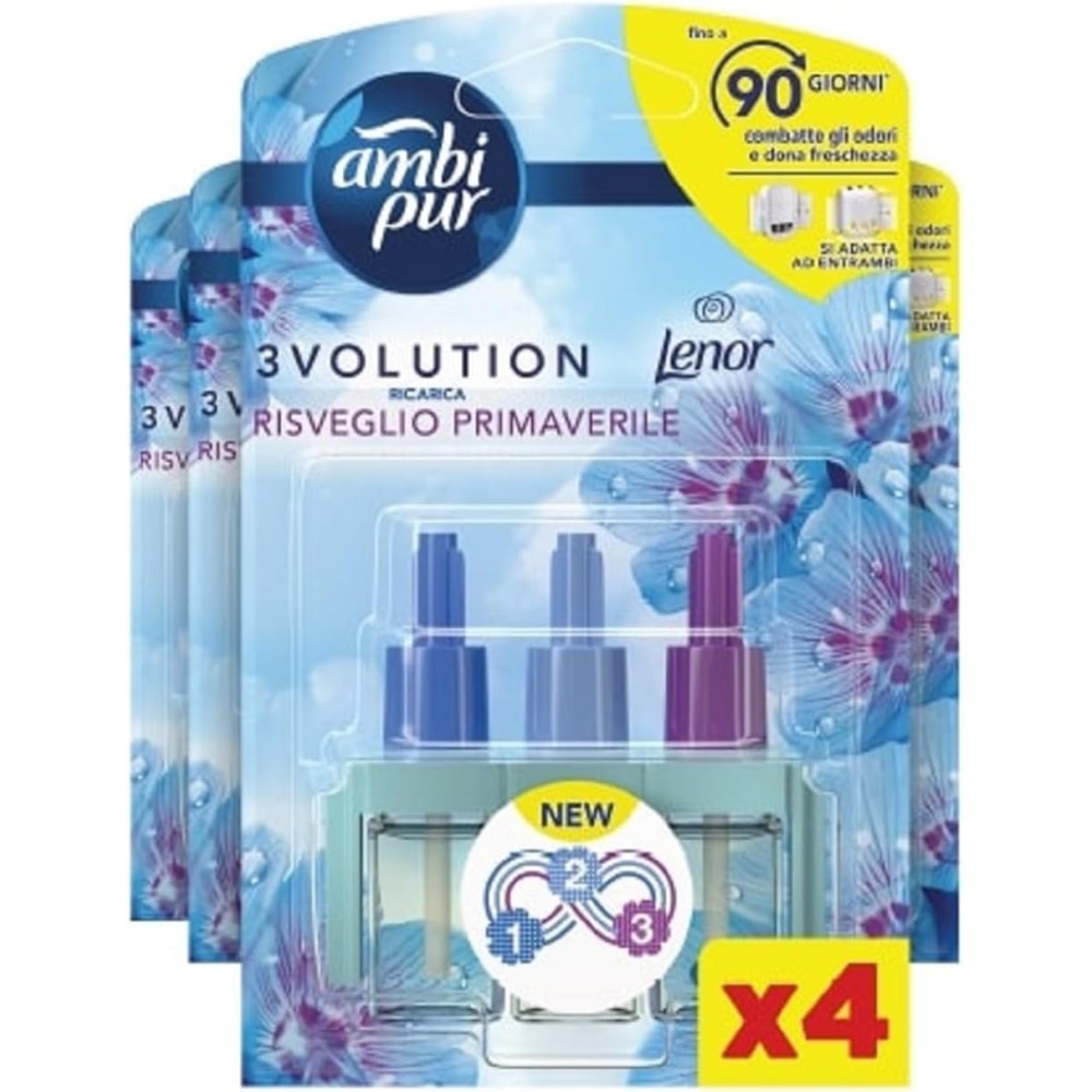 Ambi Pur 3Volution Profumatore Ricarica Lenor Risveglio Primaverile 3 Pezzi