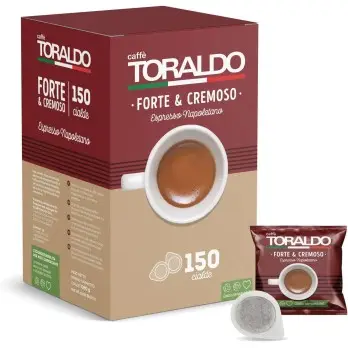 Set regalo Cialde 150 pz Caffè Toraldo forte e cremoso + 2 tazzine personalizzabili