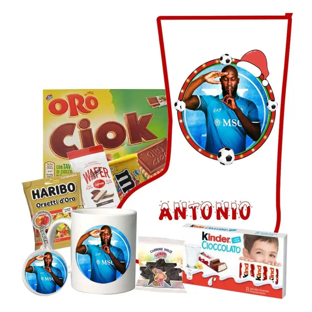 Calza Della Befana Lukaku Personalizzabile kit Fai da te