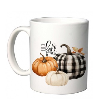 Tazza tema autunnale con zucche personalizzabile