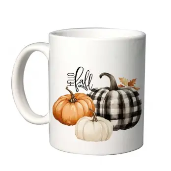 Tazza tema autunnale con zucche personalizzabile