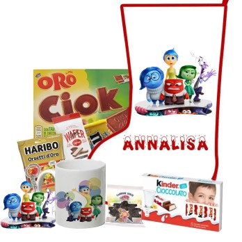 Calza Della Befana Inside out 2 Personalizzabile kit Fai da te