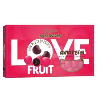 Confetti Maxtris love fruits AMARENETTE con cioccolato fondente e ciliegia LFAMA