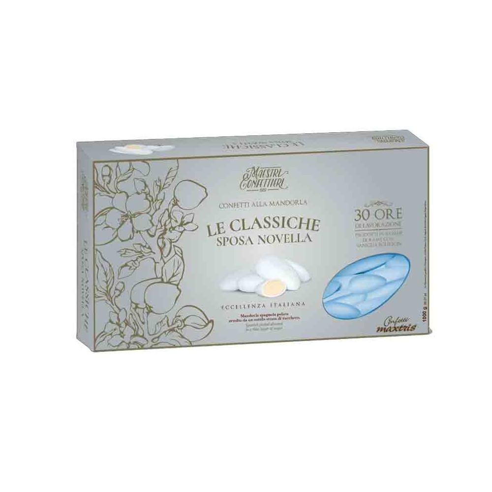 Confetti Maxtris sposa novella celesti mandorla 1 kg SPONOVC