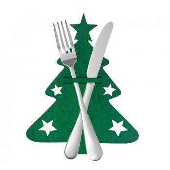 Portaposate natalizio albero di natale 16,5x20,5cm 4 pz