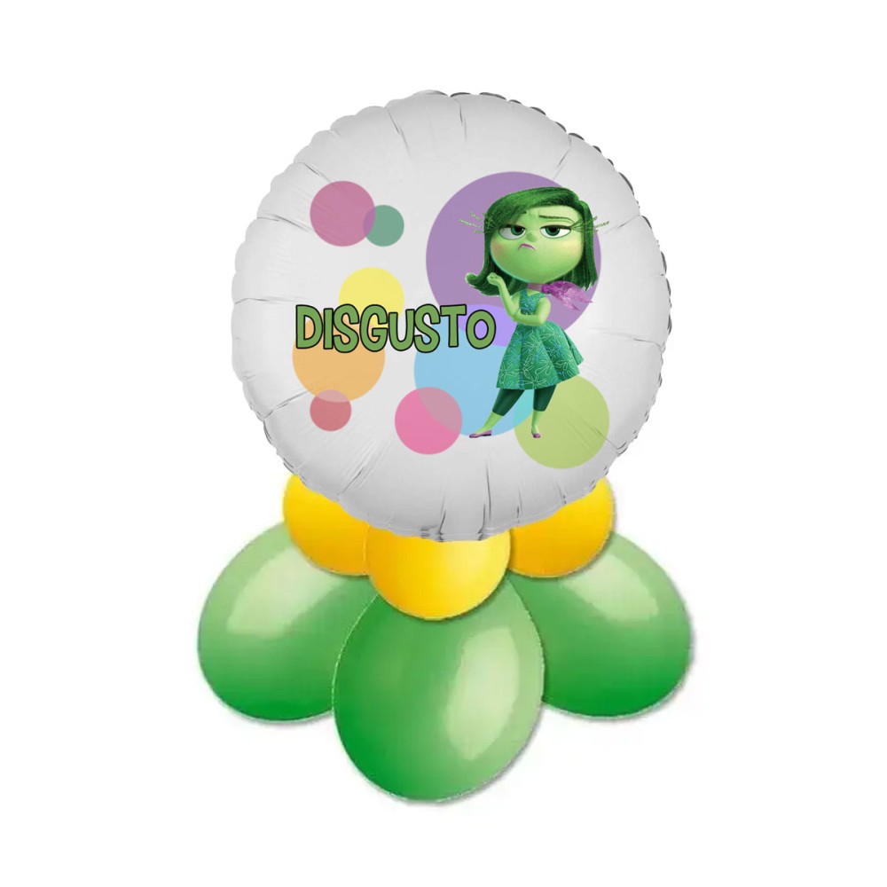 Centrotavola con palloncino Disgusto Inside out 2