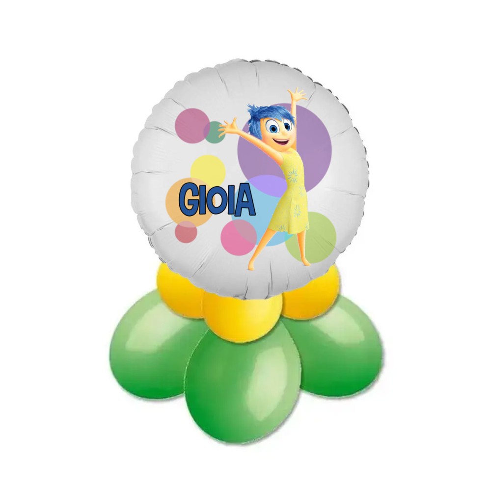 Centrotavola con palloncino Gioia Inside out 2