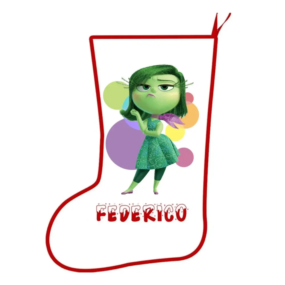 Calza della befana Disgusto - Inside out personalizzabile