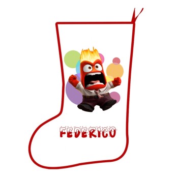 Calza della befana Rabbia - Inside out personalizzabile