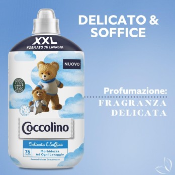Coccolino Ammorbidente Concentrato Delicato e Soffice 456 Lavaggi 6 Pz 1750 ml