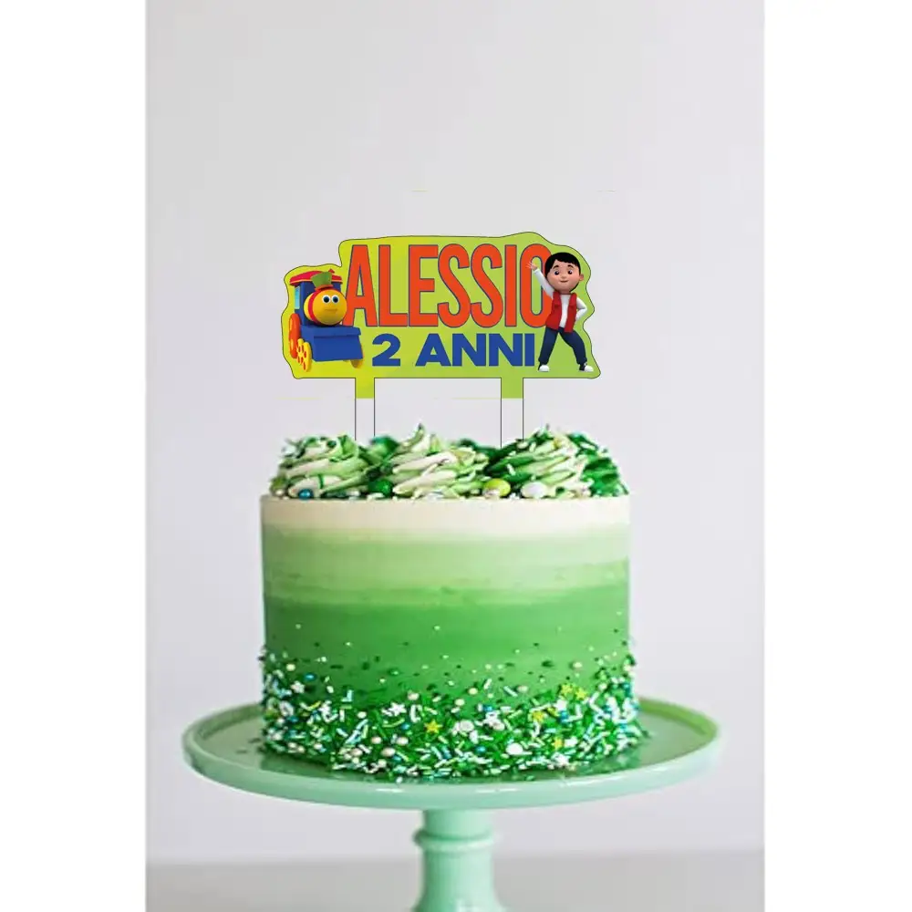 Cake Topper in Plexiglass Bob il treno