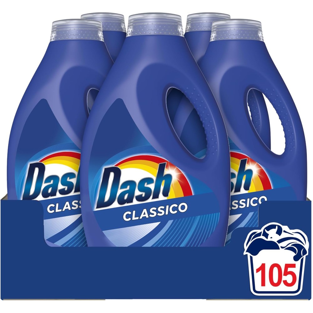 Dash Detersivo Liquido Lavatrice 105 Lavaggi (21x5) Classico