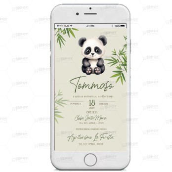 Invito Digitale a tema Panda