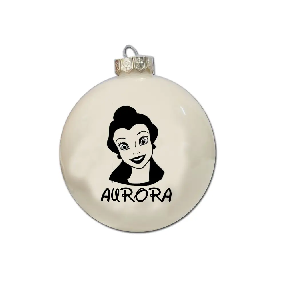 Pallina Natalizia Principessa Belle personalizzabile