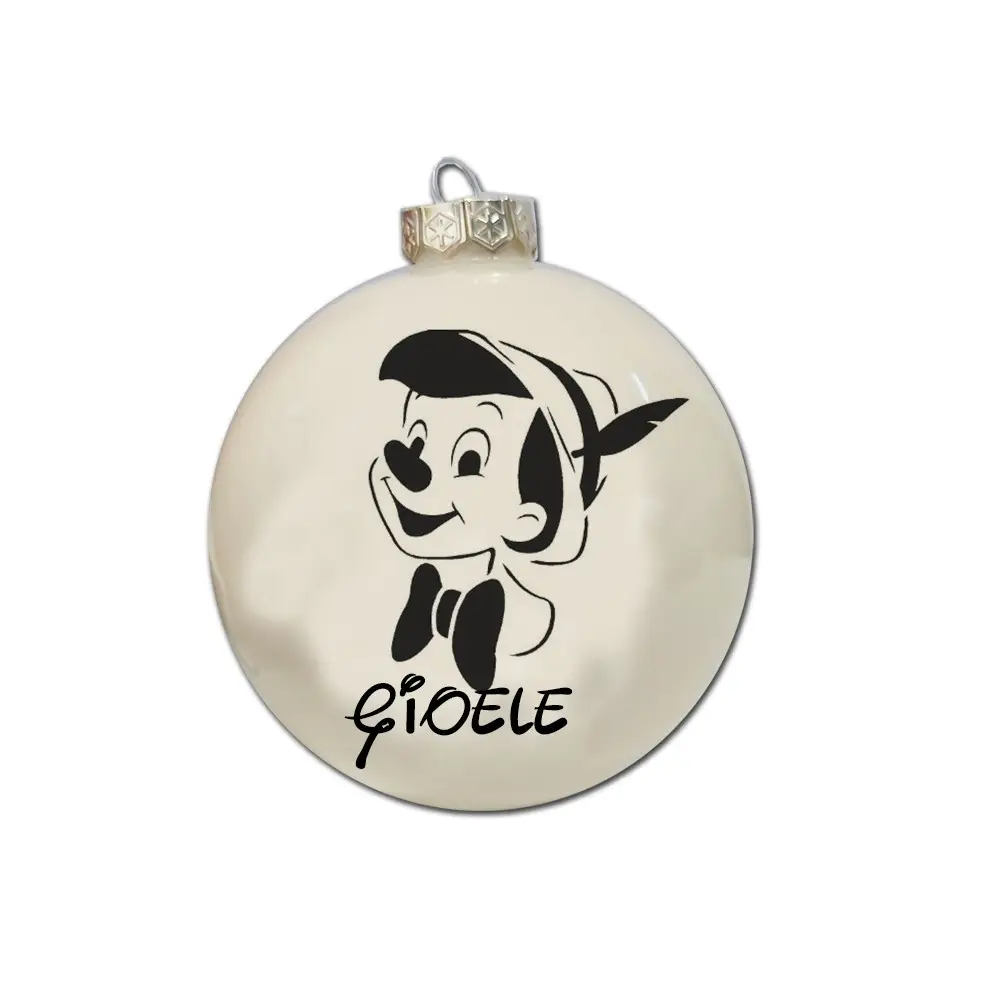 Pallina Natalizia Pinocchio personalizzabile